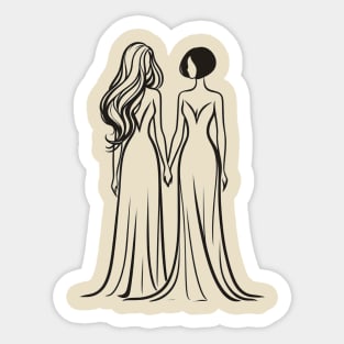 Lesbian love Sticker